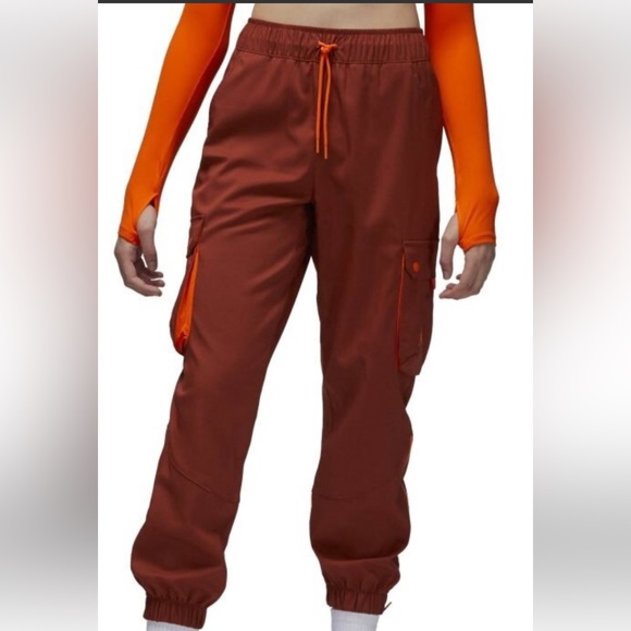JORDAN WOMEN SPORT TUNNEL PANTS (MARS STONE / SAFETY ORANGE - Picture 4 of 16